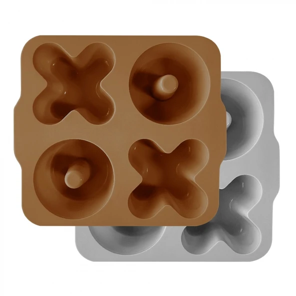 Oioi Xoxo Silikon Kek Kalıbı Woody Brown / Powder Grey ürün görseli 1