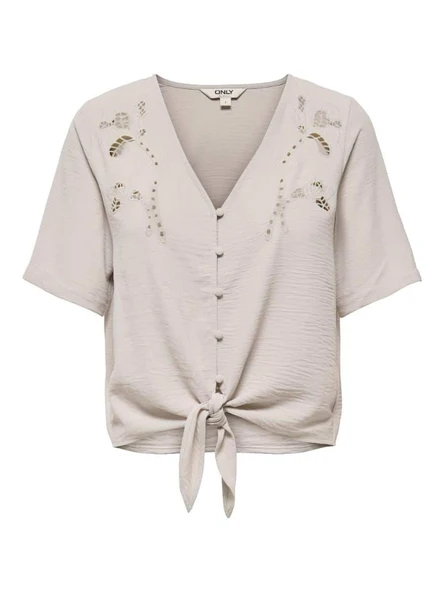15371083 ONLEVALOU METTE 2/4 KNOT TOP WVN - Resim 4