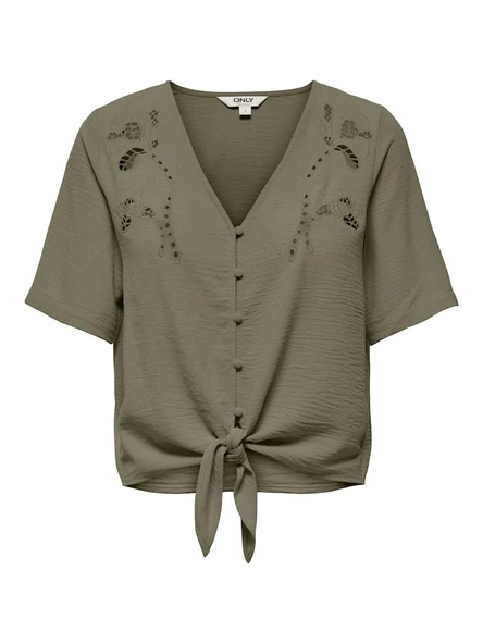 15371083 ONLEVALOU METTE 2/4 KNOT TOP WVN - Resim 5