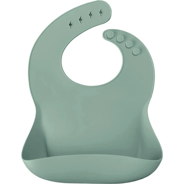 Oioi Basics Silikon Mama Önlüğü River Green ürün görseli 1