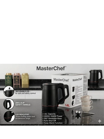 MasterChef Çelik kettle Plasik Kaplama 1,8lt - Resim 4