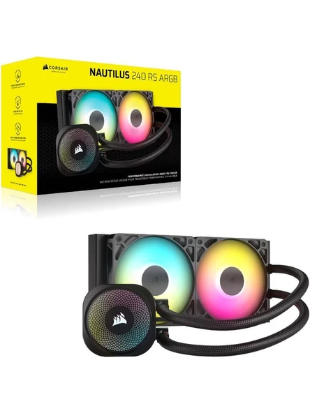Corsair Nautilus Black 240 mm RS ARGB Intel(1700p/1851p)-AMD Uyumlu Sıvı Soğutucu CW-9060092-WW ürün görseli 1