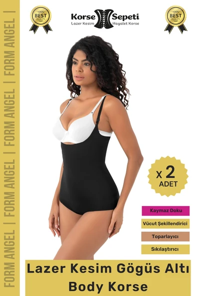 #Korse İz Yapmaz Göstermeyen Kaymaz Doku Toparlayıcı Sıkılaştıran Lazer Kesim String Korse - 2 Adet ürün görseli 1