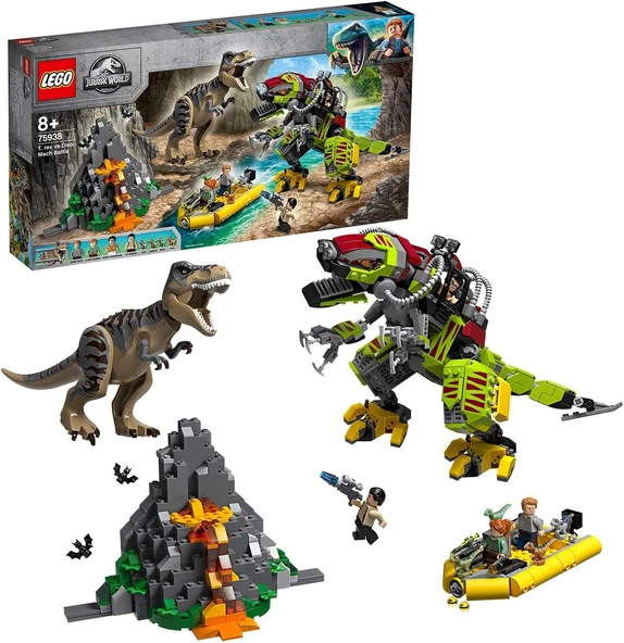 LEGO 75938 Jurassic World T-Rex ile Dinazor Robotu Savaşı ürün görseli 1