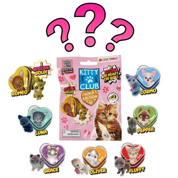 Cool Things Kitty Club Gold Edition 3D Sürpriz Figür Paketi ürün görseli 1