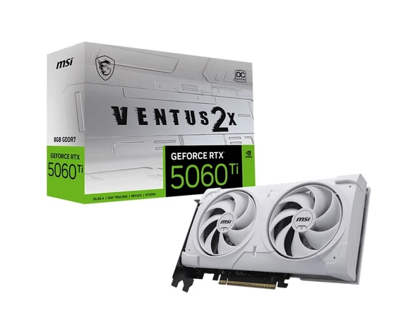 MSI GEFORCE RTX 5060 TI 8G VENTUS 2X OC WHITE PLUS ürün görseli 1
