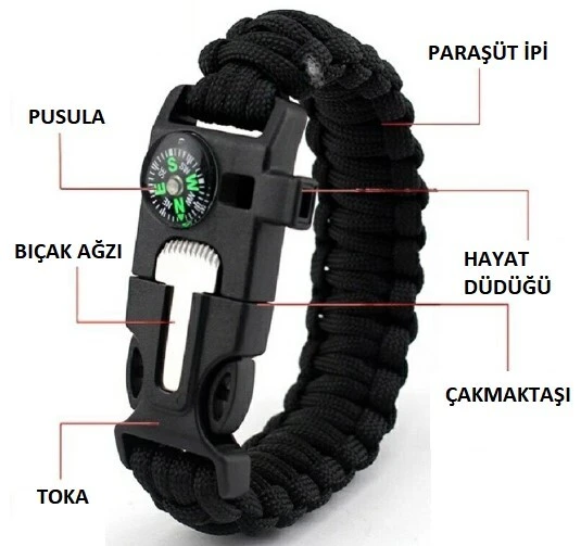 Çok Amaçlı Hayatta Kalma Bilekliği ürün görseli 1