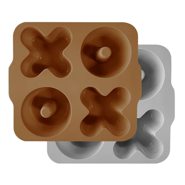 OiOi XOXO Silikon Kek Kalıbı Woody Brown / Powder Grey ürün görseli 1