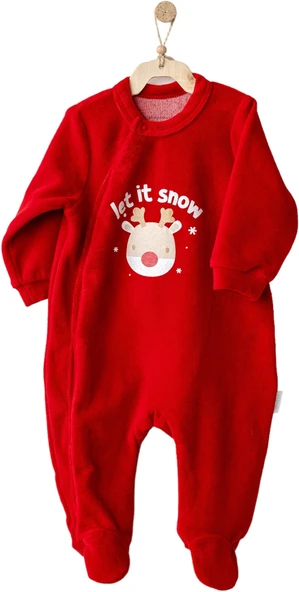 Andywawa AC25332 Happy Newyear Kadife Bebek Tulum Red ürün görseli 1