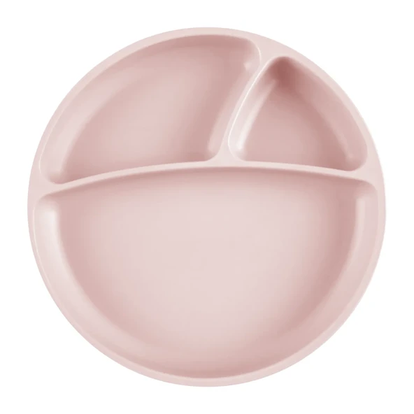OiOi Porsiyon Vakum Tabanlı Silikon Tabak Pinky Pink ürün görseli 1