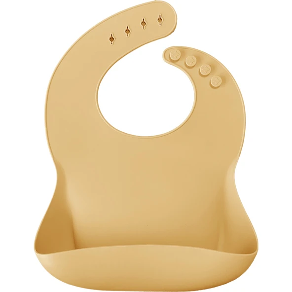 OiOi Basics Silikon Mama Önlüğü Mellow Yellow ürün görseli 1
