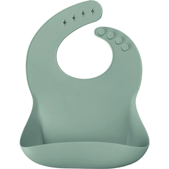 OiOi Basics Silikon Mama Önlüğü River Green ürün görseli 1