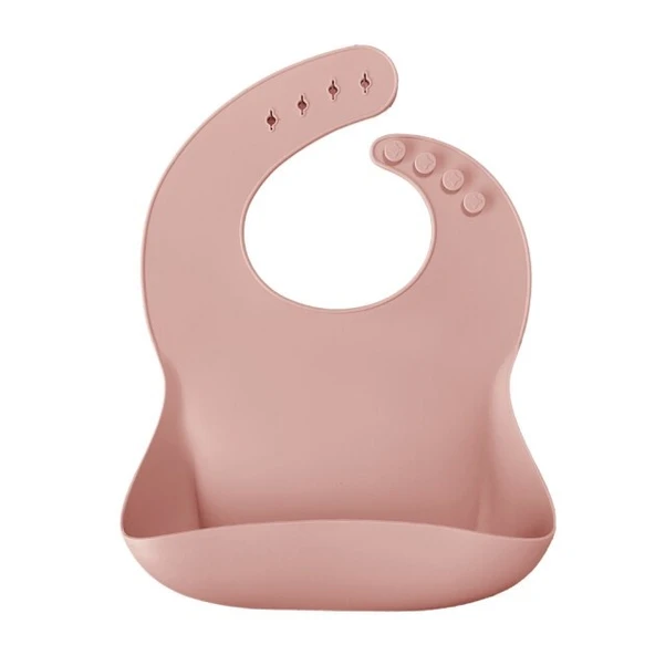 OiOi Basics Silikon Mama Önlüğü Pinky Pink ürün görseli 1