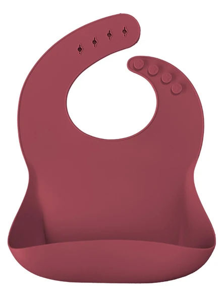 OiOi Basics Silikon Mama Önlüğü Velvet Rose ürün görseli 1