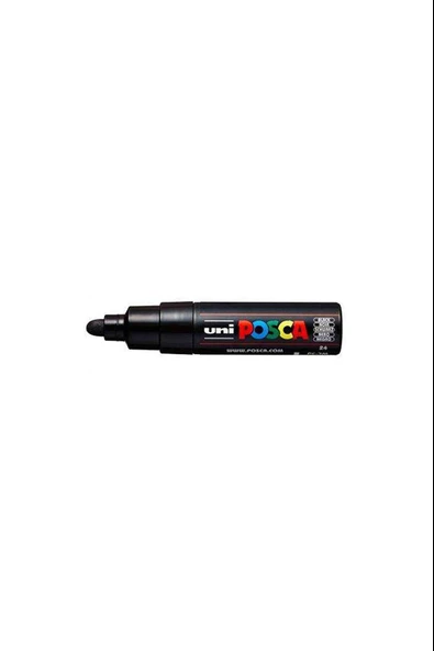 Uni-Ball Markör Boyama Kalemi Posca 4.5-5.5 Su Bazlı Poster Markörü Siyah PC-7M (6 Lı Paket) ürün görseli 1