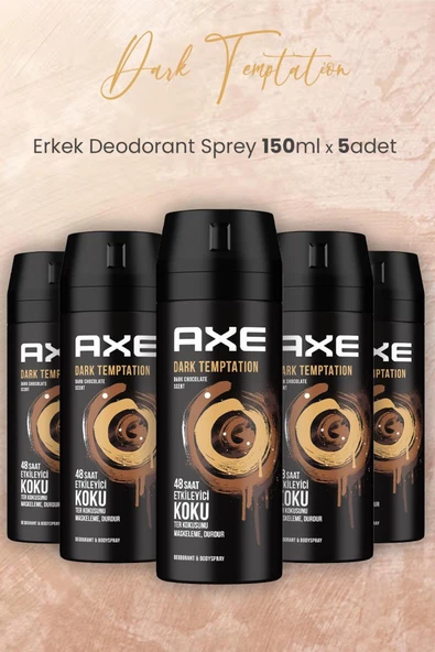 Axe Dark Temptation Erkek Deodorant Sprey 150 ml x 5 Adet ürün görseli 1