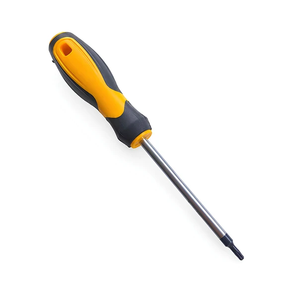 Torx Tornavida T15x100 Manyetik Uçlu Ergonomik Kaymaz Saplı Dayanıklı Çelik Tamir Vidalama Anahtarı ürün görseli 1