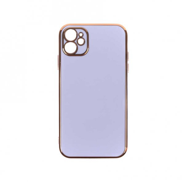 iPhone 11 Kılıf Kamera Korumalı Altın Kenar Tasarım Silikon ürün görseli 1