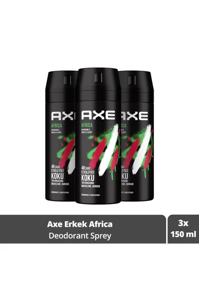 Axe Erkek Deodorant Sprey Africa 150 ml x 3 Adet ürün görseli 1