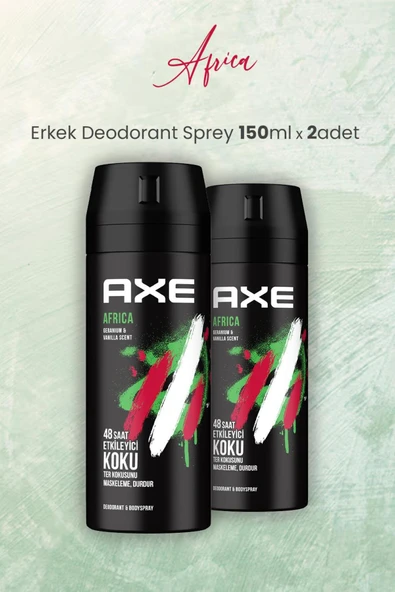 Axe Erkek Deodorant Sprey Africa 150 ml x 2 Adet ürün görseli 1