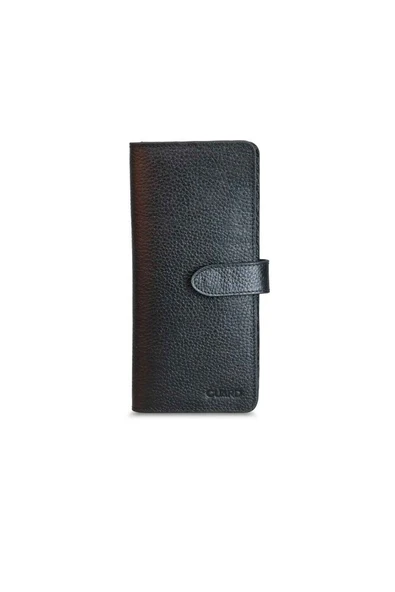 Guard Siyah Hakiki Deri Kart ve Para Slotlu Telefon Cüzdanı // GRD260516WT1626 ürün görseli 1