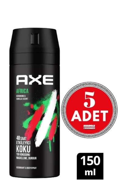 Axe Erkek Deodorant Sprey Africa 150 ml x 5 Adet ürün görseli 1