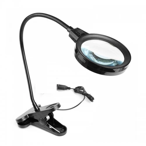 12 Led Clipsli Işıklı Büyüteç Işıklı Masa Lambası Çalışma Lambası ürün görseli 1