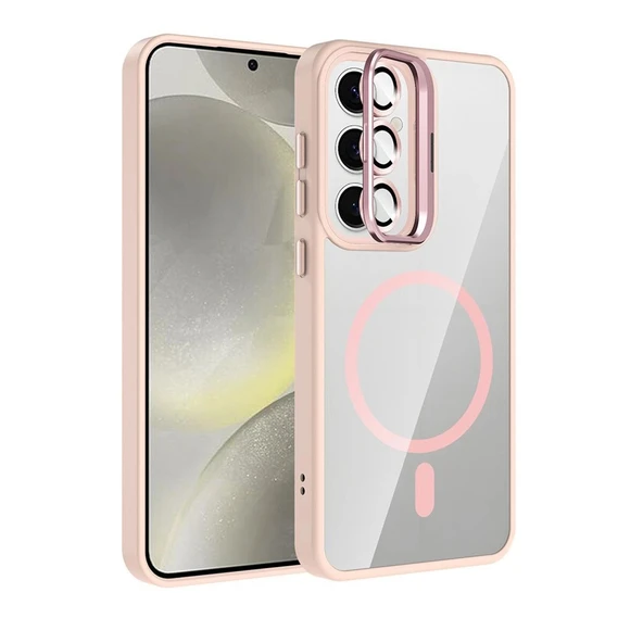 Joko Galaxy S25 Remim Lensli Magsafe Standlı Kapak - Pembe ürün görseli 1
