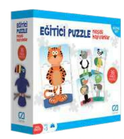 Eğitici Puzzle - Neşeli Hayvanlar ürün görseli 1