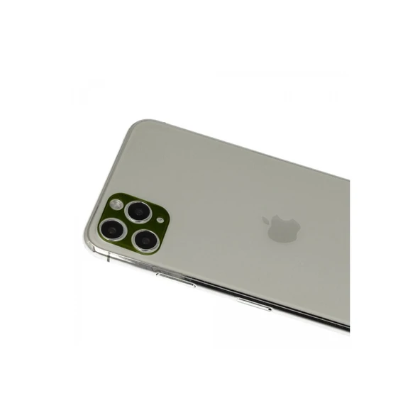 İphone 11 Pro Max Rainbow Kamera Lens Koruma Cam - Yeşil ürün görseli 1