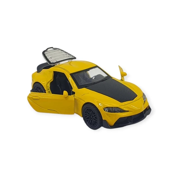 Çek Bırak Araba Metal - 3691C - Sarı - 1 ADET - Resim 2