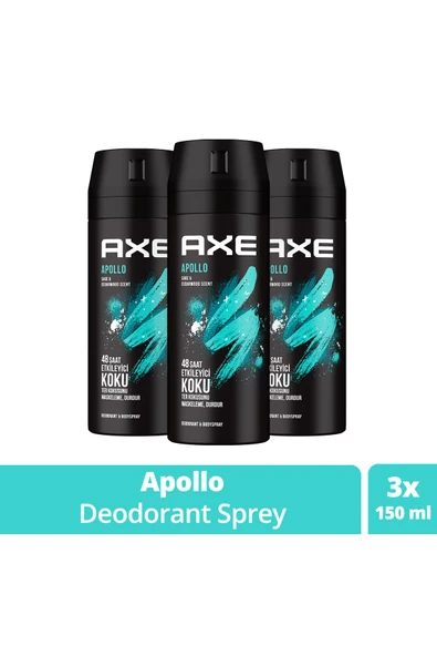 Axe Apollo Erkek Sprey Deodorant 150 Ml x 3 Adet ürün görseli 1