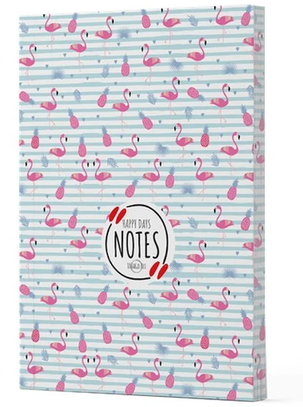 Flamingo 4 - Yan Boyamalı Çizgili Defter ürün görseli 1