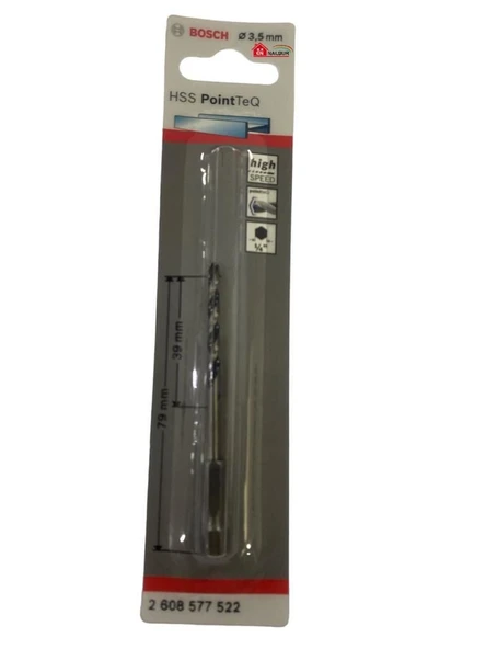 Pointteq Altıgen Şaftlı Hss Matkap Ucu 3,5 mm - Resim 2