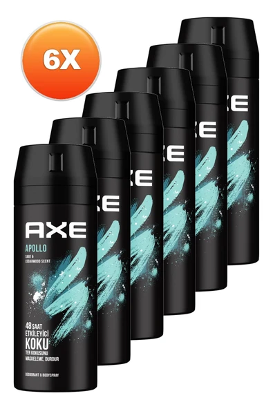 Axe Apollo Erkek Deodorant 150 ml x 6 Adet - Resim 2