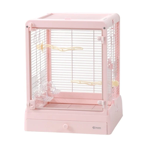 Dayang Camlı Kuş Kafesi Pembe 42*42*53cm ürün görseli 1