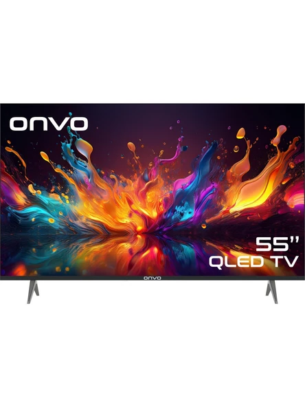 Onvo 55OVF9250UQ  140 Ekran Uydu Alıcılı 4K Ultra HD Google Smart QLED TV ürün görseli 1