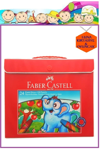 Faber Castell 24'lü Çantalı Pastel Boya ürün görseli 1