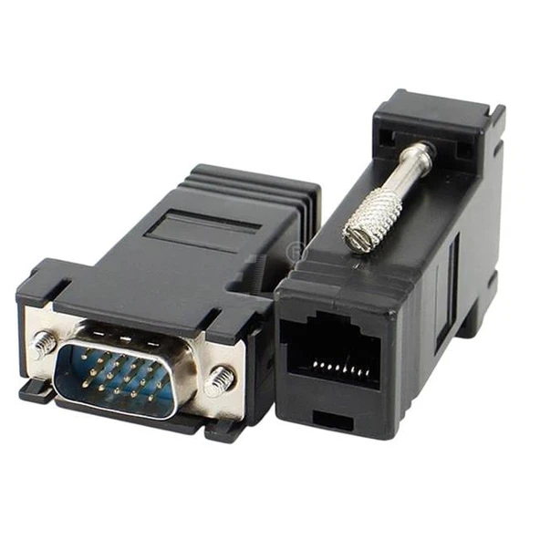 Powermaster VGA Extender RJ45 CAT5/CAT6/CAT7 Uzatıcı Çevirici (2'Li Paket) ürün görseli 1