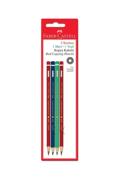 Faber Castell Kopya Kalemi Set ( 2 Kırmızı-1 Mavi- 1 Yeşil ) ürün görseli 1