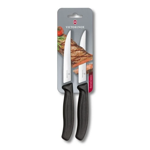 Victorinox 12cm Düz Biftek Bıçağı 2'li Siyah 6.7903.12B ürün görseli 1