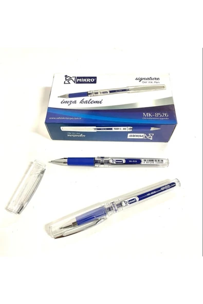 Mikro Mk-8526 Imza Kalemi 1.0mm Mavi 12'li (1 Paket) ürün görseli 1