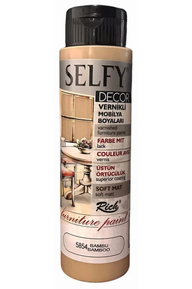 Rich Boya Rich Selfy Decor Vernikli Boya 500cc - Bamboo 5854 ürün görseli 1