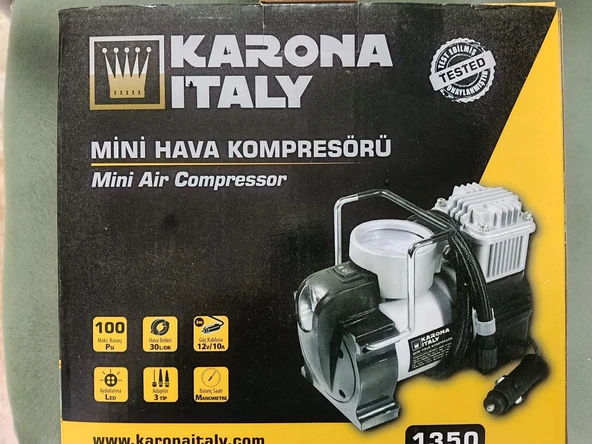 Karona Italy X1350 MİNİ HAVA KOMPRESÖRÜ - Resim 5