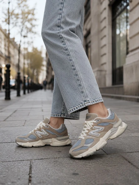 New Balance 9060 Cherry Blossom Pack Mushroom ürün görseli 1