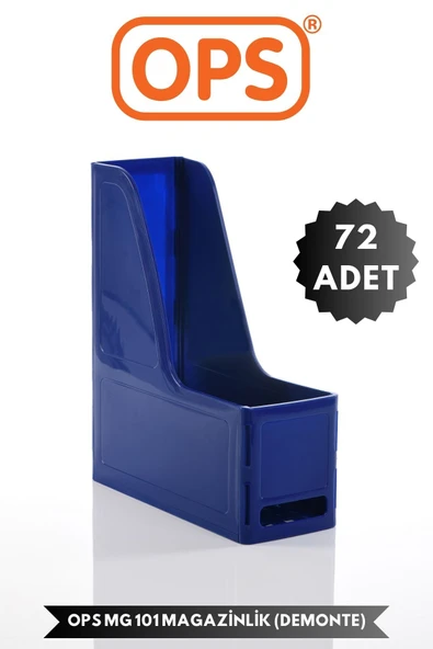 Ops MG 101 A4 DEMONTE 72'Lİ PLASTİK DİKEY MAGAZİNLİK KLASÖR ARŞİV KUTUSU ORGANİZER SAKLAMA DEPOLAMA ürün görseli 1