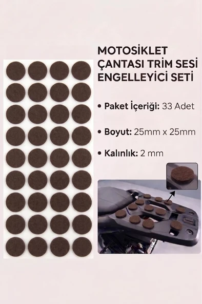 Motosiklet Çantası Trim Sesi Engelleyici Yapışkanlı Kauçuk 25mm Yuvarlak Kahverengi ürün görseli 1