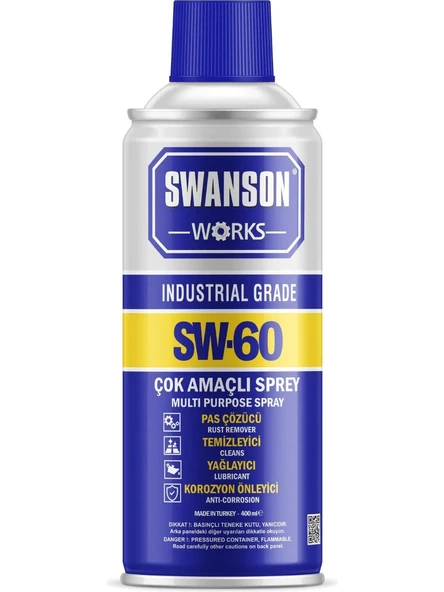 Swanson Works Sw-60 Pas Sökücü Korozyon Önleyici Çok Amaçlı Sprey - 400 Ml ürün görseli 1