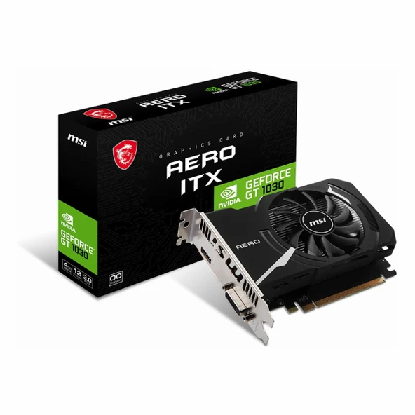 MSI Aero ITX GeForce GT 1030 OC 4GB GDDR4 64Bit DVI/HDMI Ekran Kartı ürün görseli 1