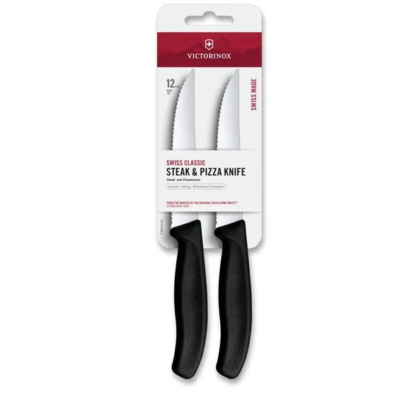 Victorinox 12cm Tırtıklı Biftek Bıçağı 2'li Siyah 6.7933.2B ürün görseli 1